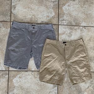 2 for 1 J Crew Chino Shorts - 33-34 W - Khaki/Gray